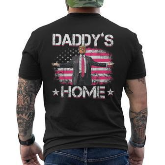 Trump 2024 Daddys Home Trump Pink Men's T-shirt Back Print | Mazezy CA