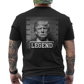 Trump 2024 Hot President Legend Trump Arrested Men's T-shirt Back Print - Seseable