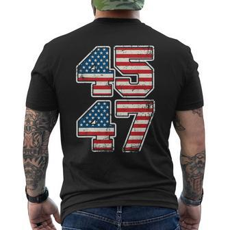Trump 45 47 2024 President Vintage Men's T-shirt Back Print - Monsterry DE