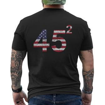 Trump 45 Square 2020 Shirt Mens Back Print T-shirt - Thegiftio UK