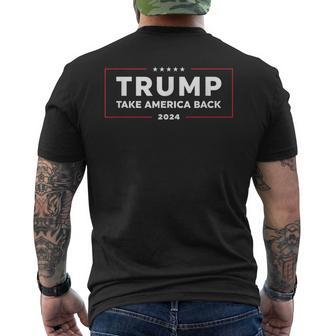 Trump Take America Back 2024 Trump 24 Conservative Election Men's T-shirt Back Print - Seseable