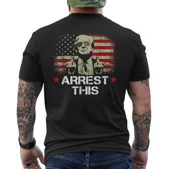 Trump Arrest This Trump 2024 Convicted Felon Men's T-shirt Back Print - Monsterry