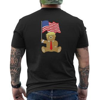 Trump Bear Usa Patriot Bear Merica Pride Mens Back Print T-shirt - Thegiftio UK