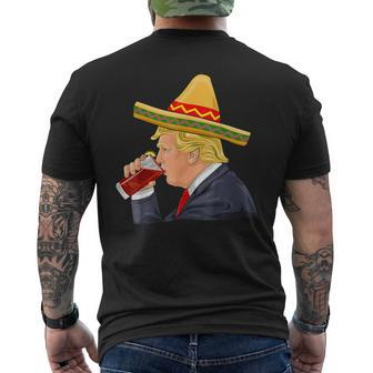 Trump Drinking Michelada Cinco De Mayo Mexican Men's T-shirt Back Print | Mazezy CA
