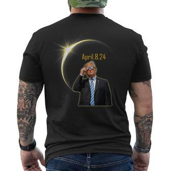 Trump Solar Eclipse 2024 Total Solar Eclipse 40824 Men's T-shirt Back Print - Monsterry