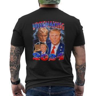 Trump Votemaxing 2024 Looksmaxxing Mewing Meme Men's T-shirt Back Print - Seseable