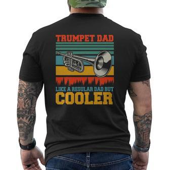 Trumpet Dad Definition Happy Father's Day Trumpet Player Mens Back Print T-shirt | Mazezy