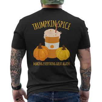 Trumpkin Spice Thanksgiving Making Everything Great Men's T-shirt Back Print - Monsterry