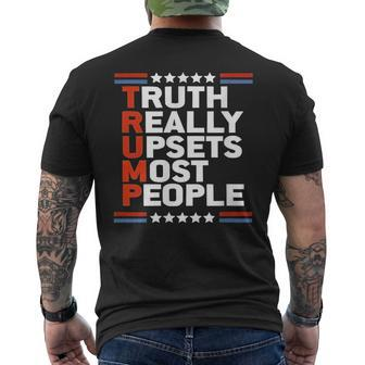 Truth Really Upsets Most People Trump 2024 Mens Back Print T-shirt - Seseable