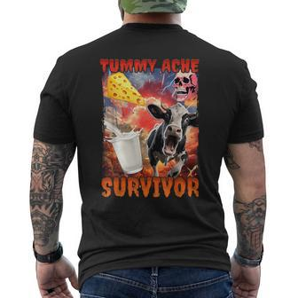 Tummy Ache Survivor Lactose Intolerant Men's T-shirt Back Print - Thegiftio UK