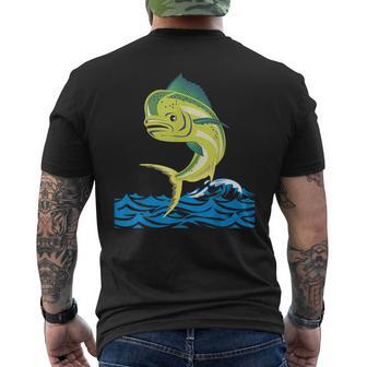 Tuna Mahi Mahi Saltwater Fish Anglers Fishermen Men's T-shirt Back Print - Monsterry DE