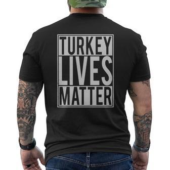 Turkey Lives Matter T-Shirt Vegetarian Tee Mens Back Print T-shirt - Thegiftio UK