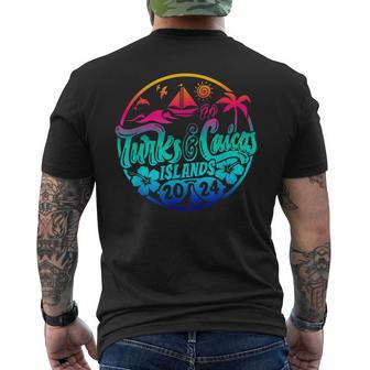 Turks Caicos 2024 Vacation Trip Matching Group Men's T-shirt Back Print - Seseable