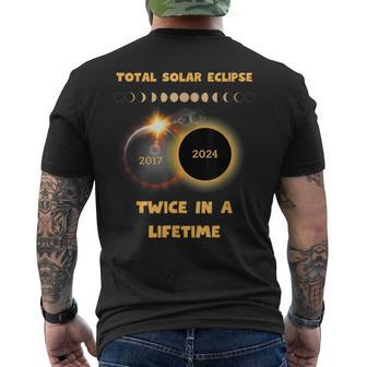 Twice In A Lifetime America Solar Totality Eclipse 2024 Men's T-shirt Back Print - Thegiftio UK