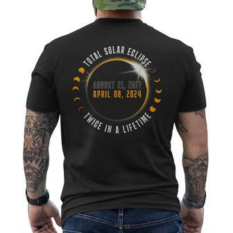Twice In A Lifetime America Totality 40824 Solar Eclipse Men's T-shirt Back Print | Mazezy AU