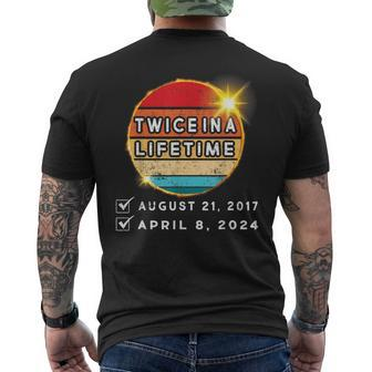 Twice In A Lifetime Solar Eclipse 2024 Totality 2017 Boys Men's T-shirt Back Print - Monsterry