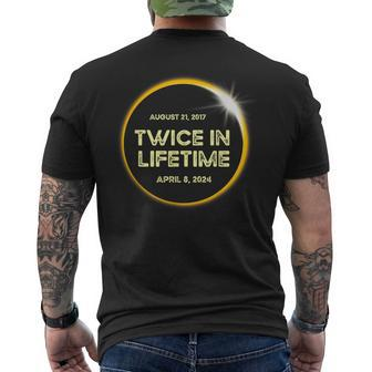Twice In A Lifetime Solar Eclipse 2024 Total Eclipse Men's T-shirt Back Print - Monsterry AU