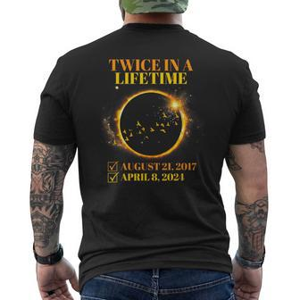 Twice In A Lifetime Solar Eclipse Men's T-shirt Back Print - Monsterry AU
