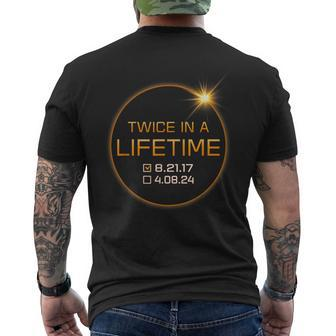Twice In A Lifetime Total Solar Eclipse 2024 Astronomy Men's T-shirt Back Print | Mazezy AU