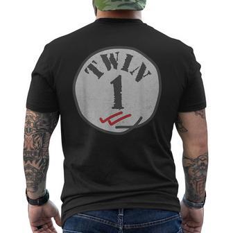 Twin 2 Matching Twins Twinning Twin 2 Retro Men's T-shirt Back Print - Monsterry DE