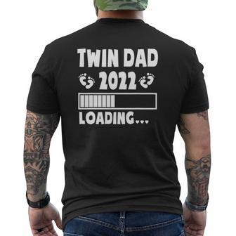 Twin Dad Of Twins 2022 Expecting Twin Dad Father's Day Cute Mens Back Print T-shirt | Mazezy AU