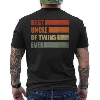 Twin Soncle Retro Uncle Of Gemini T-Shirt mit Rückendruck - Seseable