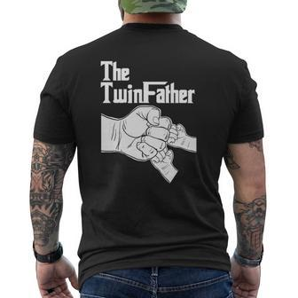 The Twinfather Father Of Twins Fist Bump Mens Back Print T-shirt | Mazezy AU