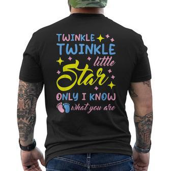 Twinkle Little Star Only I Know What You Are Gender Reveal Men's T-shirt Back Print - Seseable