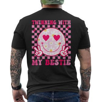 Twinning With My Bestie Matching Best Friend Bff Twins Day Men's T-shirt Back Print - Thegiftio UK
