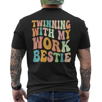Twinning With My Work Bestie Spirit Week Best Friend Twin Men's T-shirt Back Print - Thegiftio UK