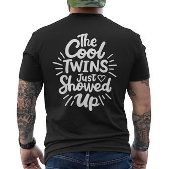 Twins Twin The Cool Twin Just Showed Up Men's T-shirt Back Print - Monsterry