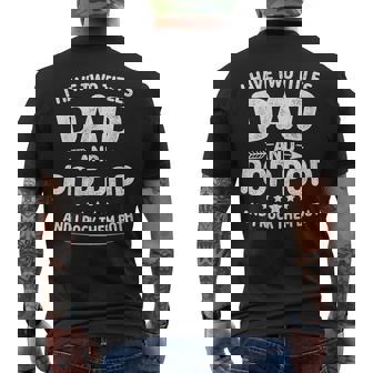 Two Titles Dad Pop Pop Fpr Grandpa Fathers Day Or Birthday Men's T-shirt Back Print | Mazezy