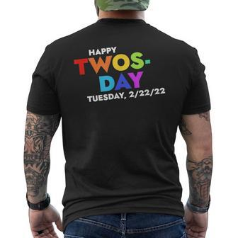 Twosday Tuesday February 22Nd 2022 22222 Souvenir Mens Back Print T-shirt - Thegiftio UK