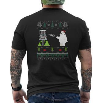Ugly Disc Golf Christmas Sweater Polar Bear Mens Back Print T-shirt | Seseable UK