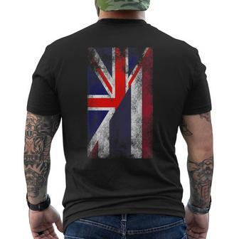 Uk Thailand Flags United Kingdom Brit British Thai Men's T-shirt Back Print - Thegiftio UK