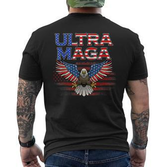 Ultra Maga Us Flag Eagle The Great Maga King Ultra Mega 2022 Mens Back Print T-shirt - Thegiftio UK