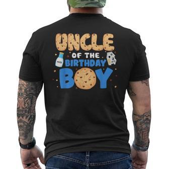 Uncle Of The Birthday Boy Milk And Cookies 1St Birthday Men's T-shirt Back Print - Monsterry AU