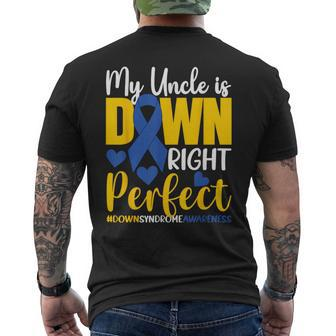 My Uncle Is Down Right Perfect Down Syndrome Awareness Men's T-shirt Back Print - Monsterry