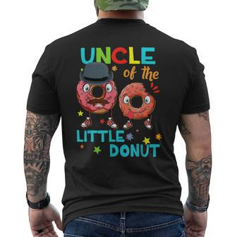 Uncle Of Little Donut Birthday Family Matching Mens Back Print T-shirt - Thegiftio UK