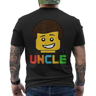 Uncle Master Builder Building Bricks Blocks Matching Family Men's T-shirt Back Print - Seseable