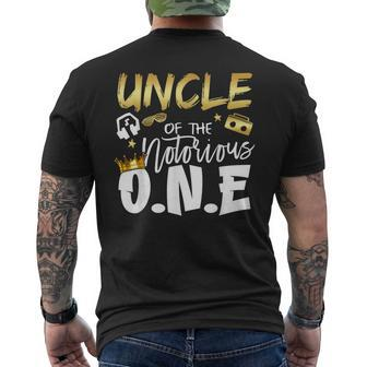Uncle Of The Notorious One Old School 1St Hip Hop Birthday Men's T-shirt Back Print - Monsterry DE