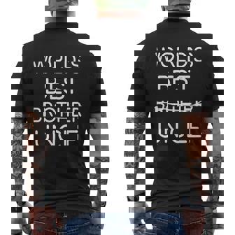 Uncle Tee Shirt Worlds Best Uncle To Be Nephew T-Shirt Mens Back Print T-shirt - Thegiftio