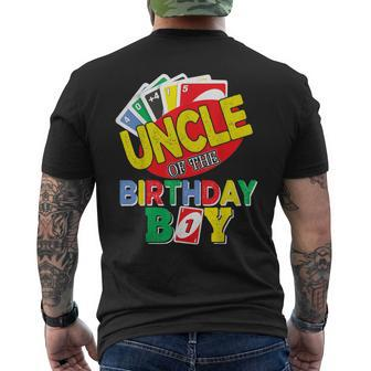 Uncle Of The Uno Birthday Boy Uno Birthday Boy Men's T-shirt Back Print - Seseable