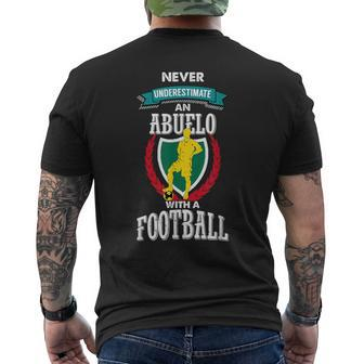 Never Underestimate An Abuelo With A Football Men's T-shirt Back Print - Thegiftio UK