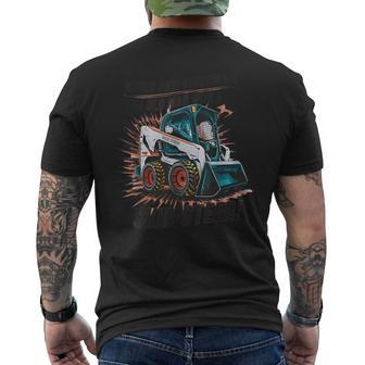 Never Underestimate An Old Man With Skid Sr Bobcat Men's T-shirt Back Print - Monsterry UK