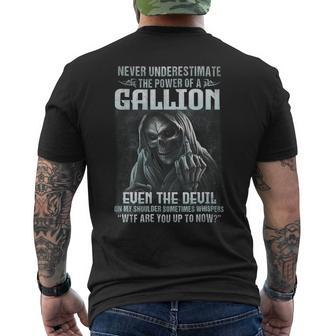 Never Underestimate The Power Of An Gallion Even The Devil V2 Mens Back Print T-shirt - Thegiftio UK