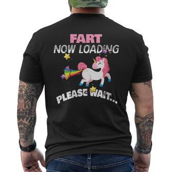 Unicorn Fart Now Loading Please Wait Unicorns Lover Men's T-shirt Back Print - Monsterry AU