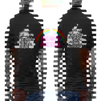 Unicorn Heavy Metal Mens Back Print T-shirt - Thegiftio