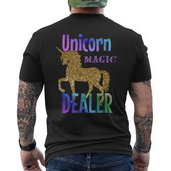 Unicorn Magic Faux Gold Glitter Men's T-shirt Back Print - Monsterry DE