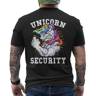Unicorn Security Manly Muscular Unicorn Lovers Men's T-shirt Back Print - Monsterry AU
